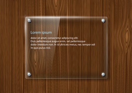 glass frame on a wooden surfaceのイラスト素材