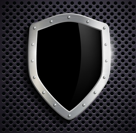 metal shield with a black screenのイラスト素材