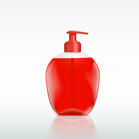 plastic bottle with a dispenser for liquid soapのイラスト素材