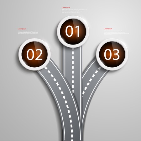 fork in the roadのイラスト素材