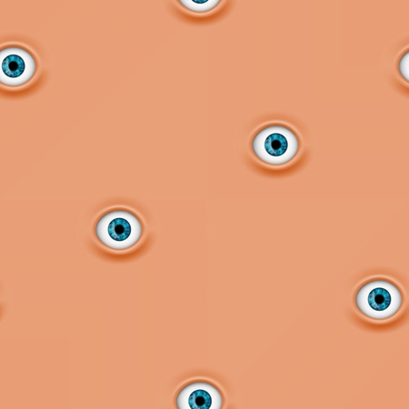 seamless pattern with human eyesのイラスト素材