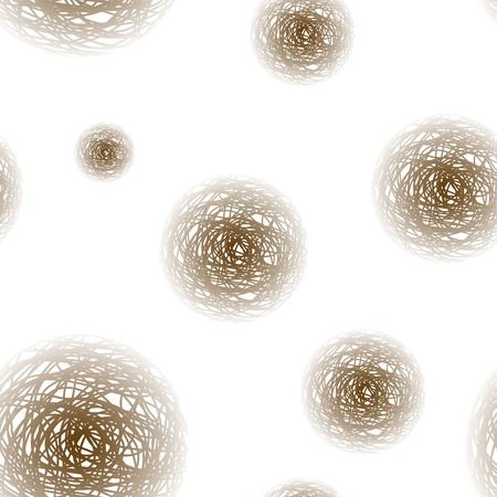 abstract circles consisting of brown spiralsのイラスト素材