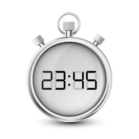 digital stopwatch isolated on white backgroundのイラスト素材
