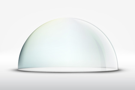 glass dome on white backgroundのイラスト素材