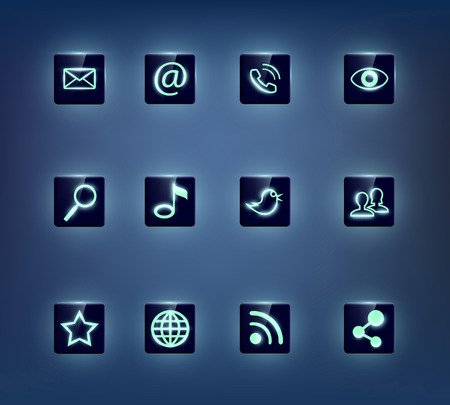 Social media icons setのイラスト素材