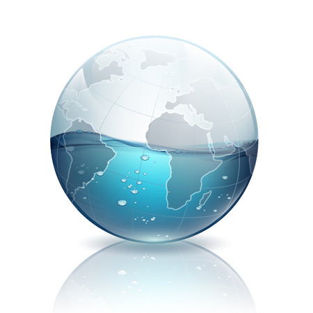 water inside the planet earthのイラスト素材