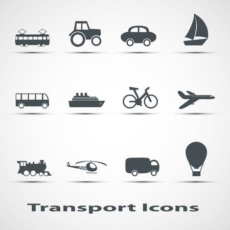 Set of vector icons of transportのイラスト素材