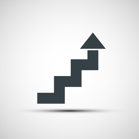 Vector icon of stairs in the form of arrowsのイラスト素材
