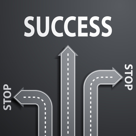 road leading to successのイラスト素材