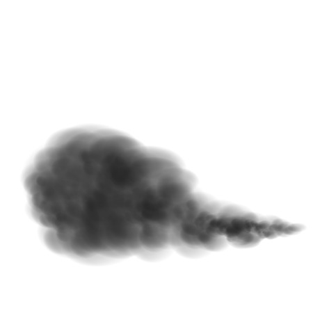 Vector black smoke isolated on a white backgroundのイラスト素材