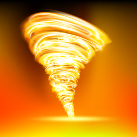 tornado consisting of red flameのイラスト素材