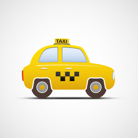 Taxi car isolated on white background. Vector image.のイラスト素材