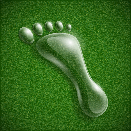 Footprint of the water. Vector image.のイラスト素材