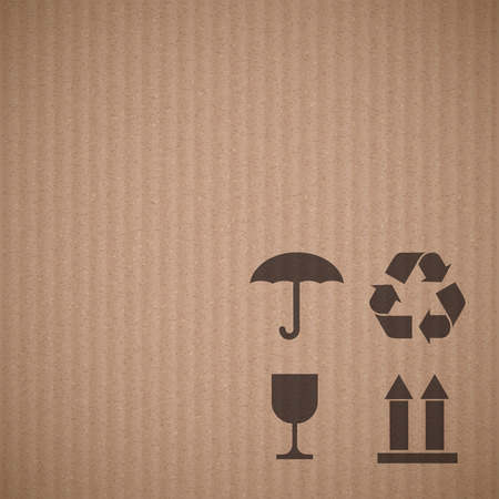 Texture of cardboard with signs. Vector background.のイラスト素材