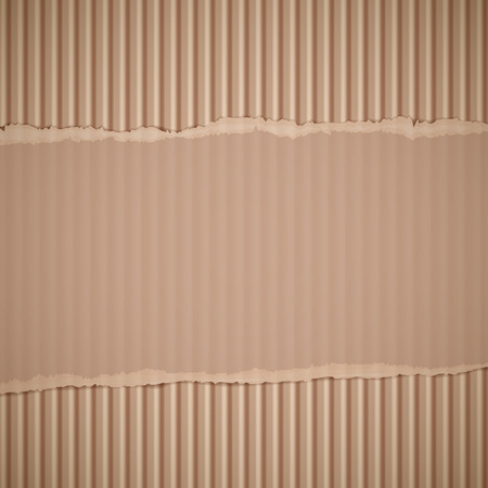 Texture of torn corrugated cardboard. Vector background.のイラスト素材