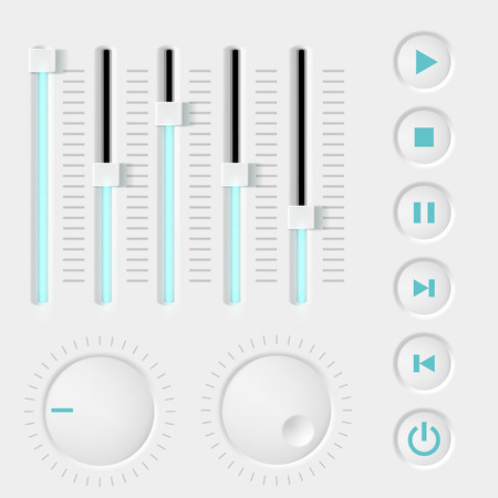 Set of regulators. Vector image.のイラスト素材