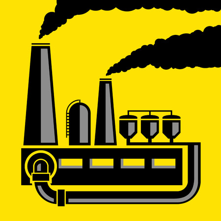Emblem of industrial factoryのイラスト素材