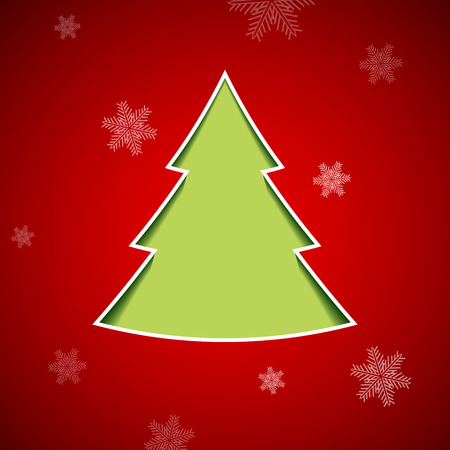 Christmas tree made of paperのイラスト素材