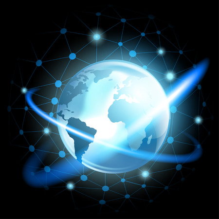 Planet Earth. Technology background. Stock vector image.のイラスト素材