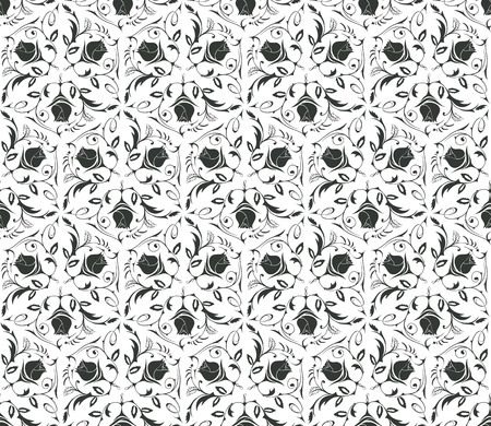 Seamless pattern. Rose with thorns isolated on white backgroundのイラスト素材