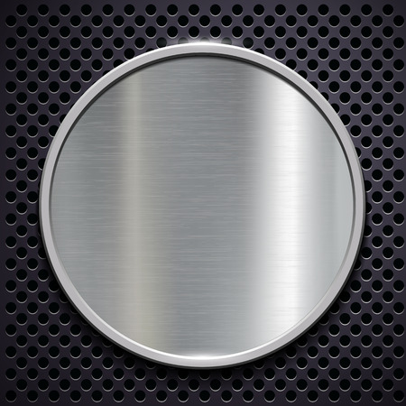 Steel round polished plateのイラスト素材