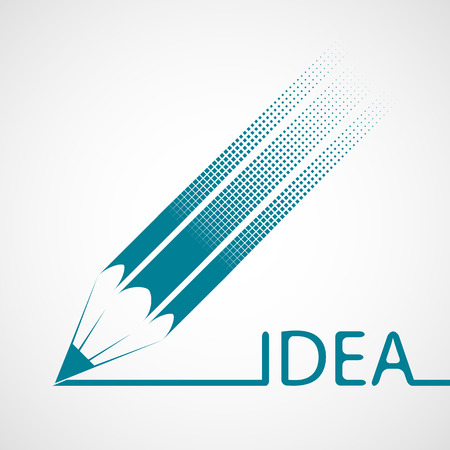Pencil and word idea. のイラスト素材
