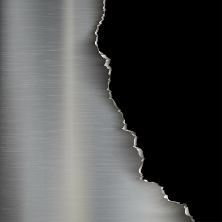 Industrial background of torn metal. Stock illustrationのイラスト素材