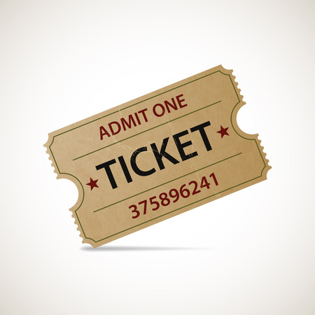 Realistic icon cinema ticket. Stock illustration.のイラスト素材