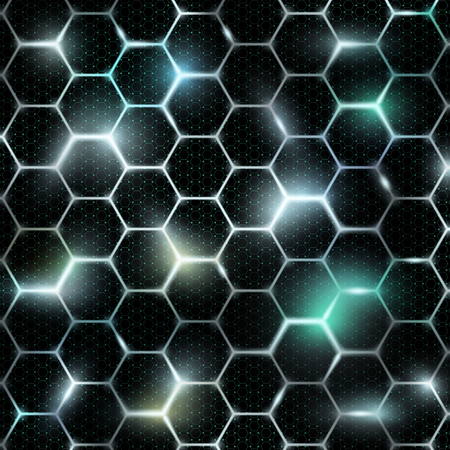 Grid of honeycomb. Voltage in the cable. Transmission of information in the network. Technological...