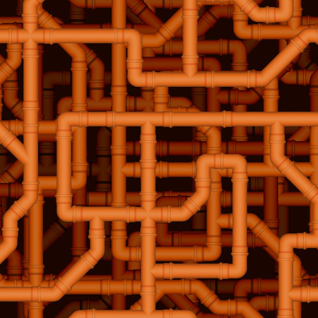 Pattern from a water pipe. Sewer system. Industrial background. Stock vector illustration.のイラスト素材