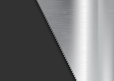 Texture of brushed silver metal. Industrial background with copy space. Stock vector illustration.のイラスト素材