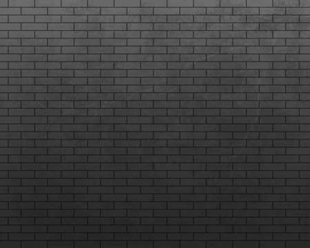 Black brick wall. Textured background with a pattern. Vector illustrationのイラスト素材