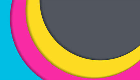 CMYK ink in Paper cut style with layers. Banner with copy space. Vector illustration