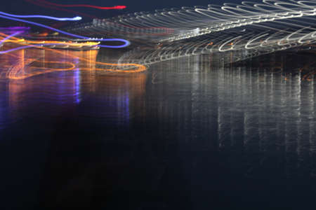 night city as it is beautiful lights on the background of the river