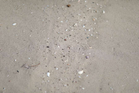 Close-up of the beach on the blue ocean