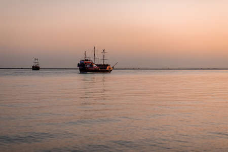 beautiful clean calm sea sandy coast and clean air