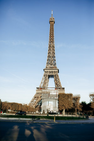 Eiffel Tower on Champs de Mars in Paris, France. High quality photoの写真素材