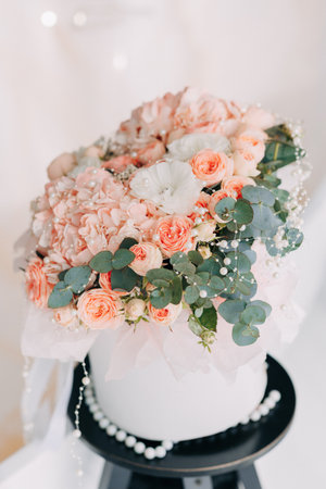 Interior of light living room with sofas, rattan table and soft carpetの写真素材