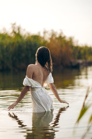 Young women enjoying the resortの写真素材