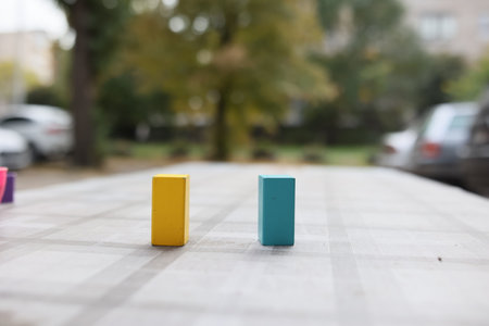 transparent small and large cube, geometric solidsの写真素材