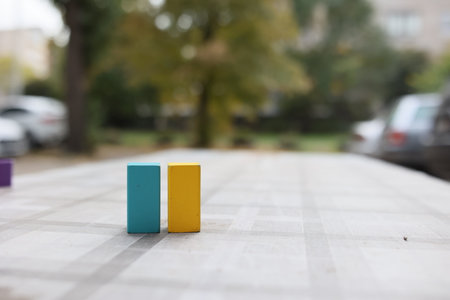 transparent small and large cube, geometric solidsの写真素材