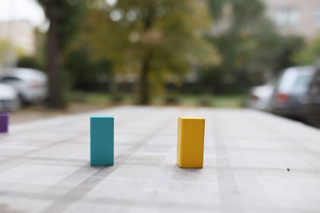 transparent small and large cube, geometric solidsの写真素材