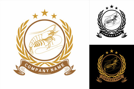 illustration vector graphic of logo shrimp good for trademark logoのイラスト素材