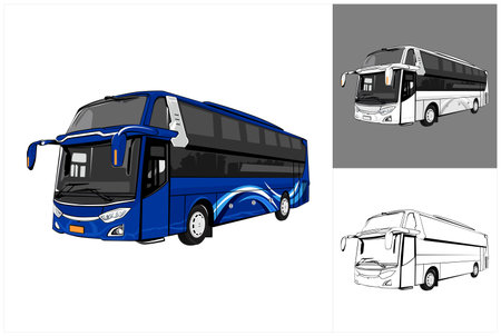 illustration vector graphic of luxury busのイラスト素材