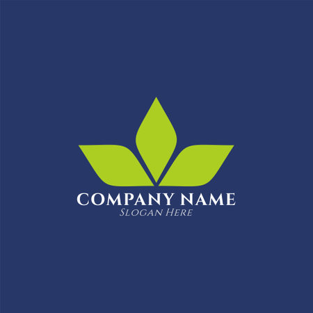 three leaf logo design concept illustration with modern styleのイラスト素材