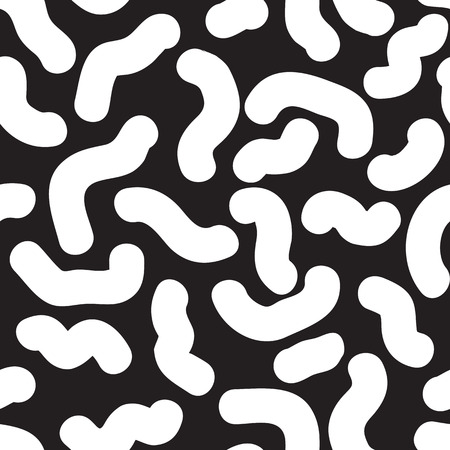 Seamless pattern. Casual unusual texture with chaotic hooks. Stylish trendy doodle ornamentのイラスト素材