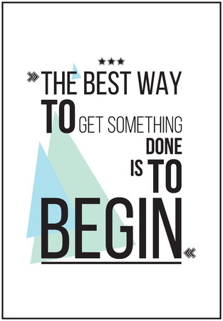 Simple motivational poster on white backgroundのイラスト素材