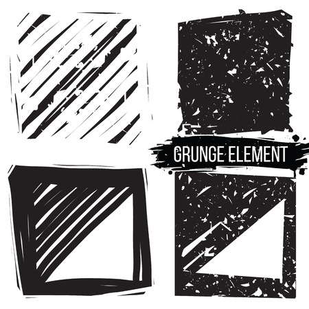 Set design grunge elements. Abstract symbols and backgrounds.のイラスト素材