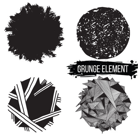 Set design grunge elements. Abstract symbols and backgrounds.のイラスト素材