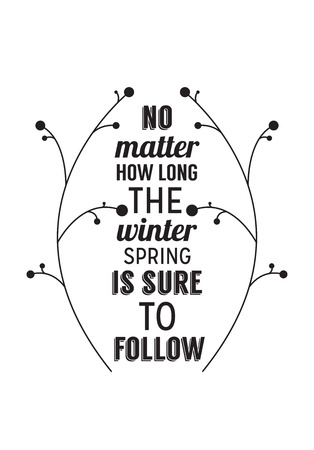 Fresh spring poster with motivating quote. It gives joy of life and good moodのイラスト素材